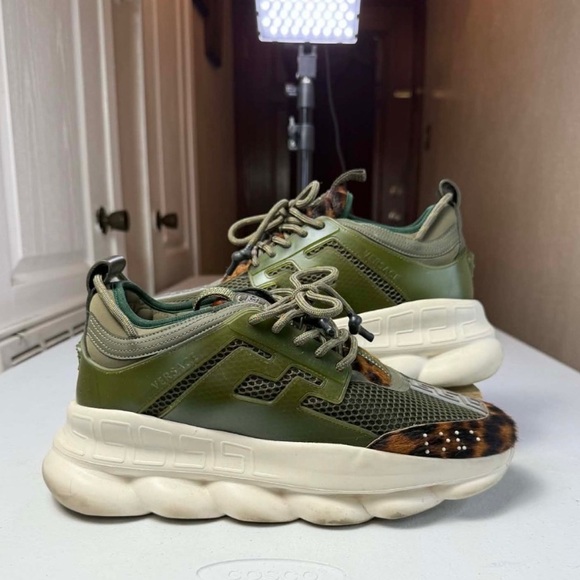 Versace Other - Versace Chain Reaction Animal Sneakers sz 43 Made It Italy Men's 10